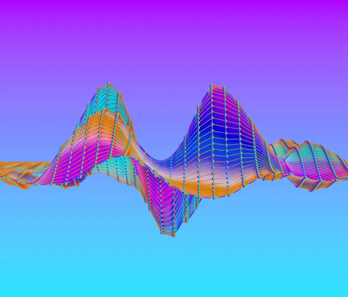 Gradient abstract data wave
