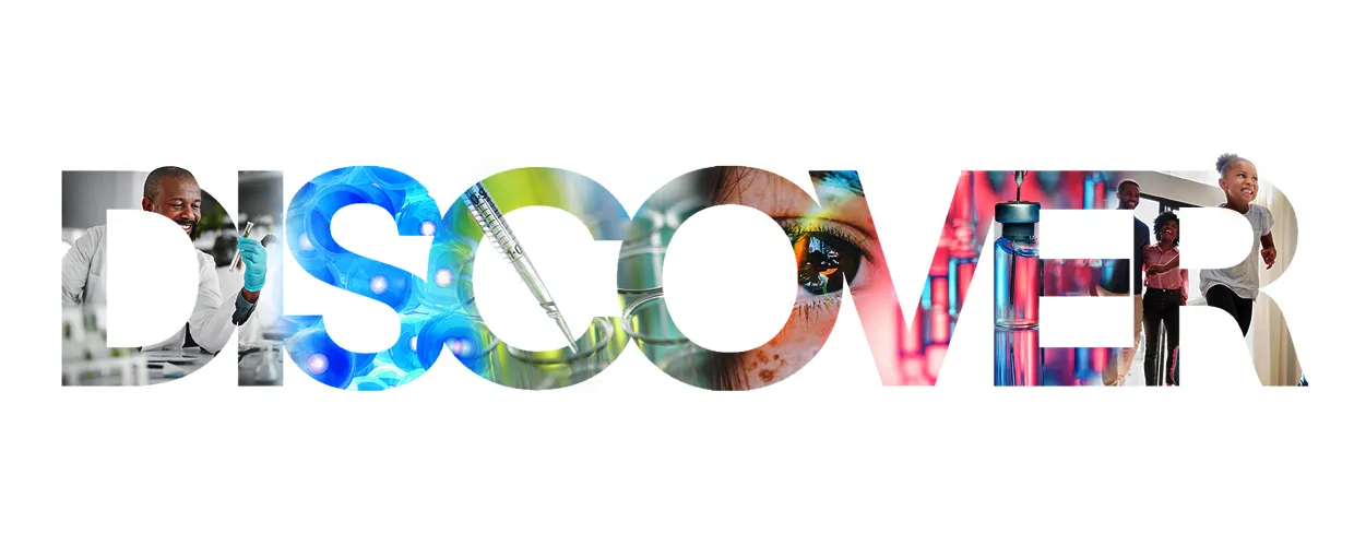 Discover in large letters