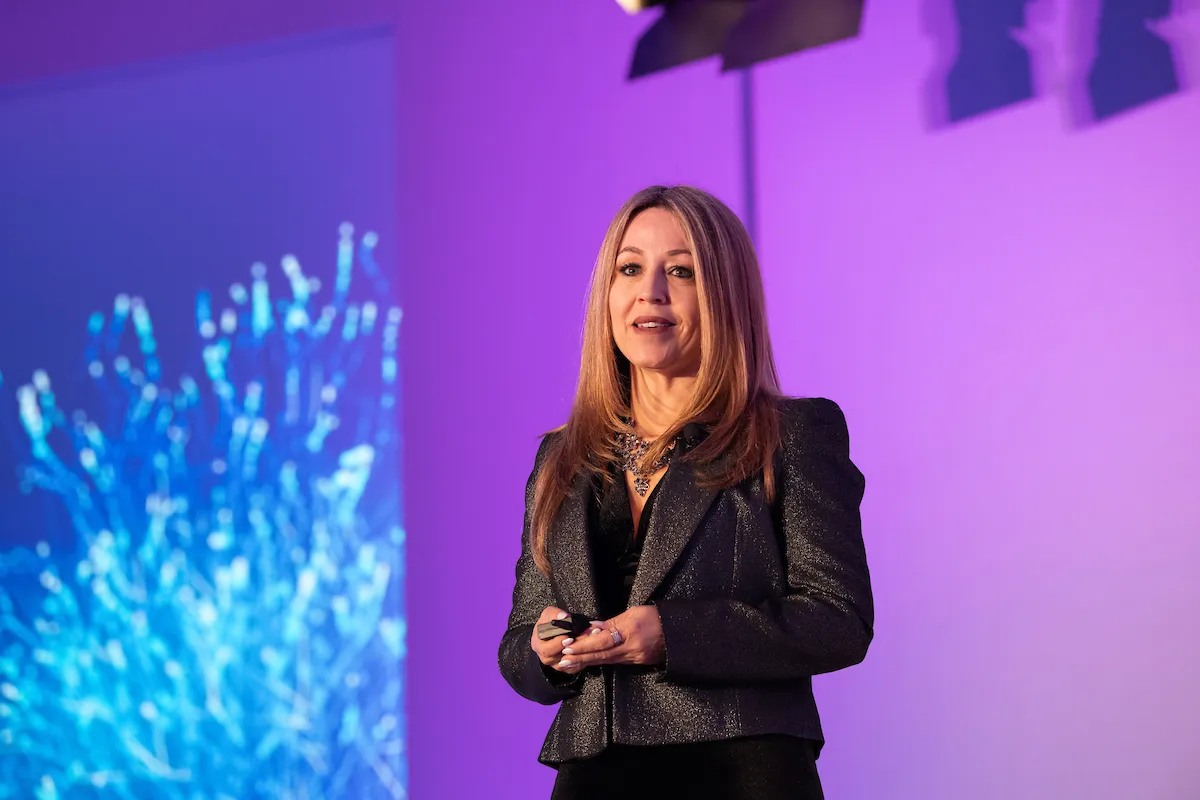 Vanessa Almendro, VP of S&T Innovation, speaks on stage at the 2024 Danaher Summit